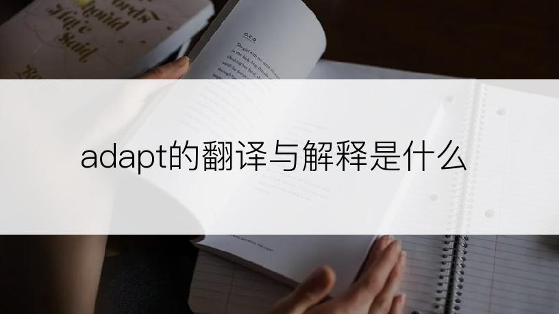 adapt的翻译与解释是什么