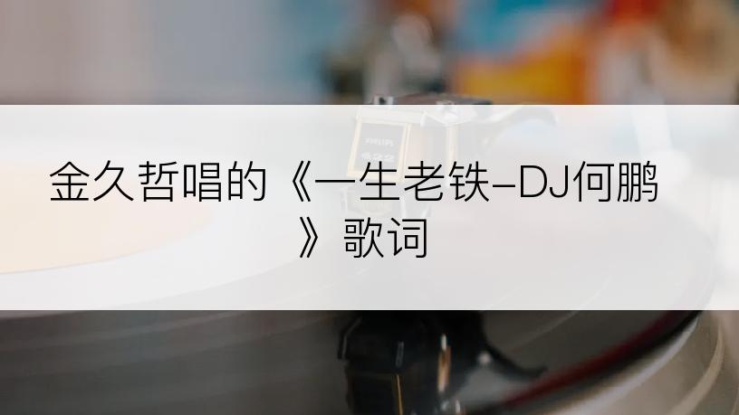 金久哲唱的《一生老铁-DJ何鹏》歌词