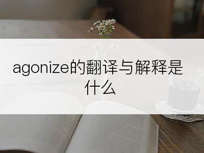 agonize的翻译与解释是什么