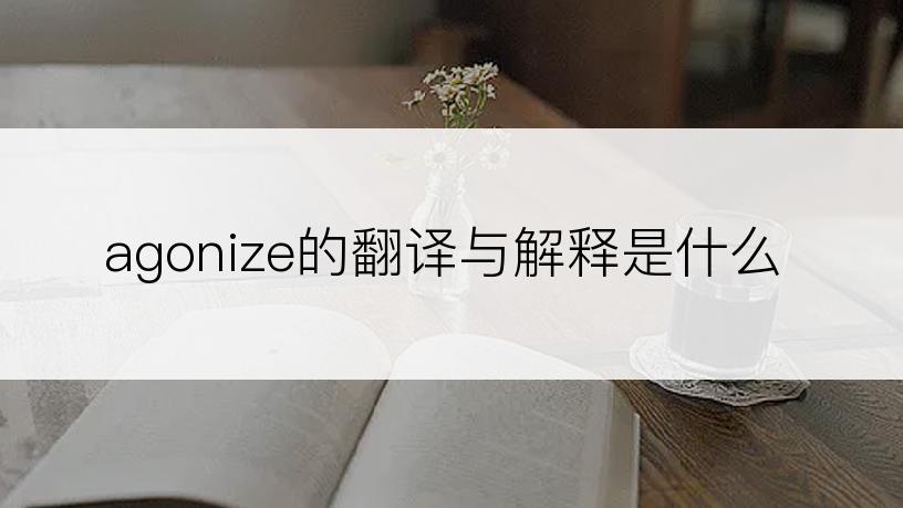 agonize的翻译与解释是什么