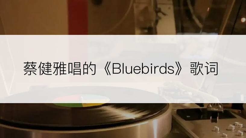 蔡健雅唱的《Bluebirds》歌词