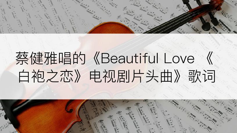 蔡健雅唱的《Beautiful Love 《白袍之恋》电视剧片头曲》歌词