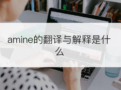 amine的翻译与解释是什么