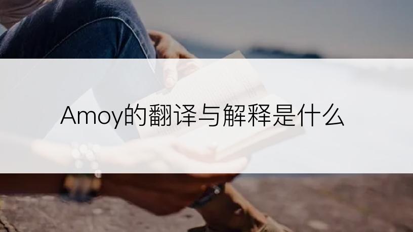 Amoy的翻译与解释是什么