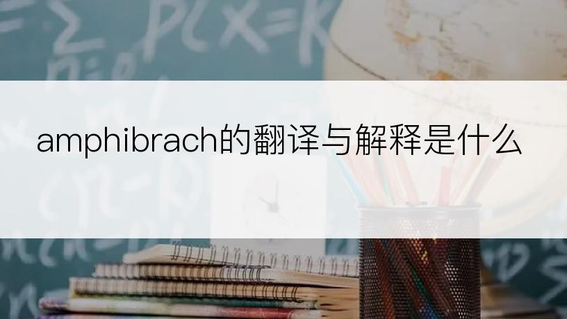 amphibrach的翻译与解释是什么