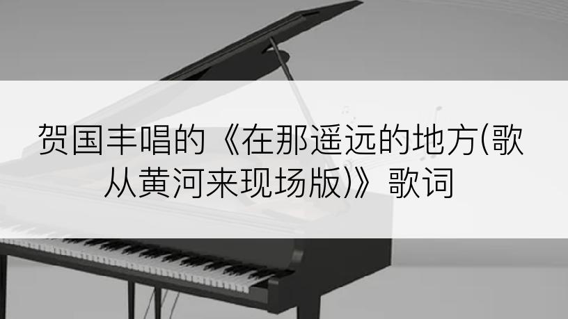 贺国丰唱的《在那遥远的地方(歌从黄河来现场版)》歌词