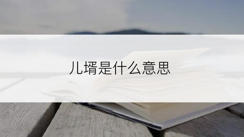 儿壻是什么意思