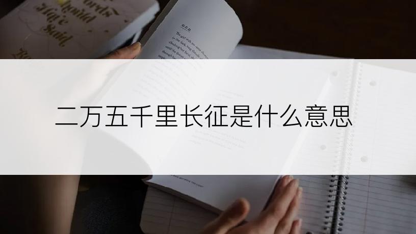 二万五千里长征是什么意思