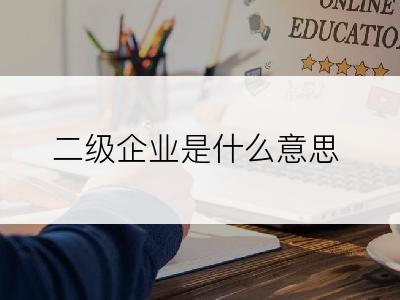 二级企业是什么意思