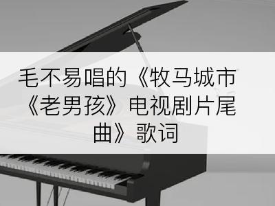 毛不易唱的《牧马城市《老男孩》电视剧片尾曲》歌词