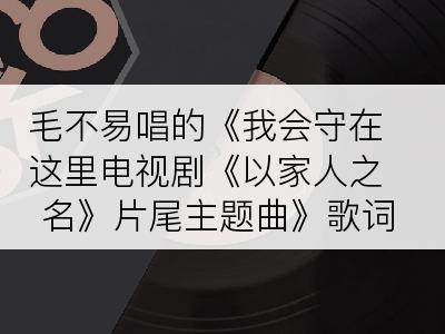 毛不易唱的《我会守在这里电视剧《以家人之名》片尾主题曲》歌词