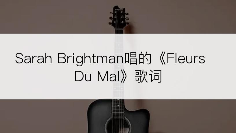 Sarah Brightman唱的《Fleurs Du Mal》歌词