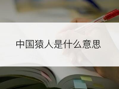 中国猿人是什么意思