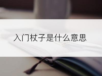 入门杖子是什么意思