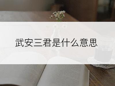 武安三君是什么意思