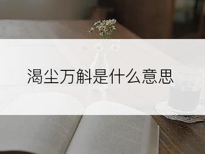 渴尘万斛是什么意思