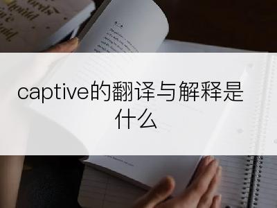 captive的翻译与解释是什么