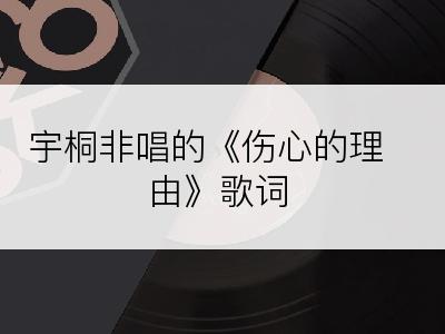 宇桐非唱的《伤心的理由》歌词