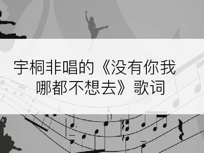 宇桐非唱的《没有你我哪都不想去》歌词