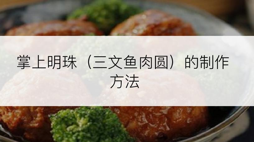 掌上明珠（三文鱼肉圆）的制作方法