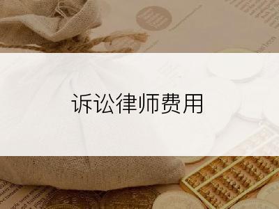 诉讼律师费用