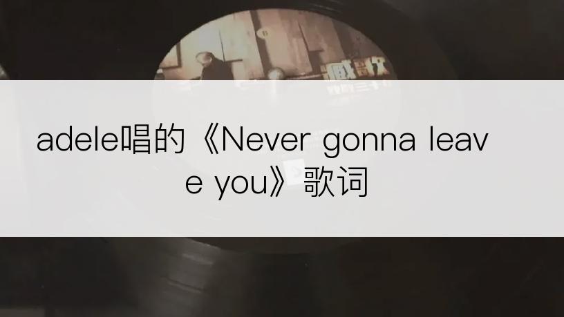 adele唱的《Never gonna leave you》歌词