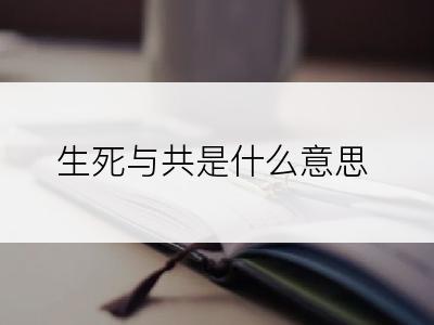 生死与共是什么意思