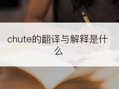 chute的翻译与解释是什么