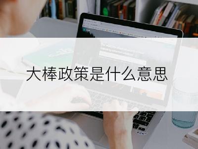 大棒政策是什么意思