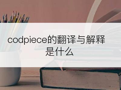 codpiece的翻译与解释是什么