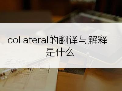 collateral的翻译与解释是什么