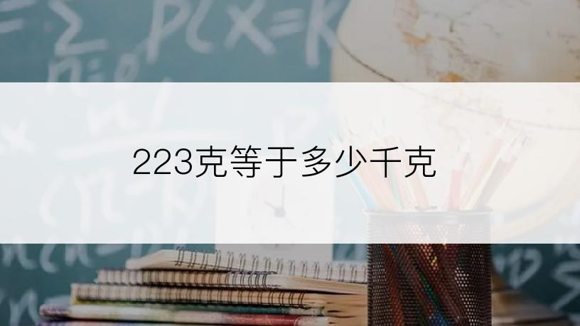 223克等于多少千克