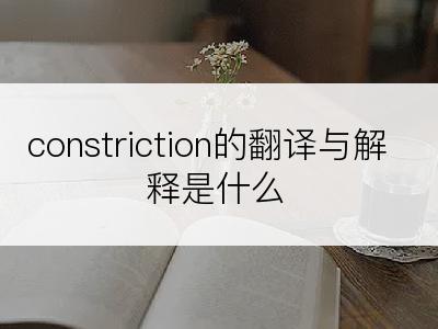 constriction的翻译与解释是什么