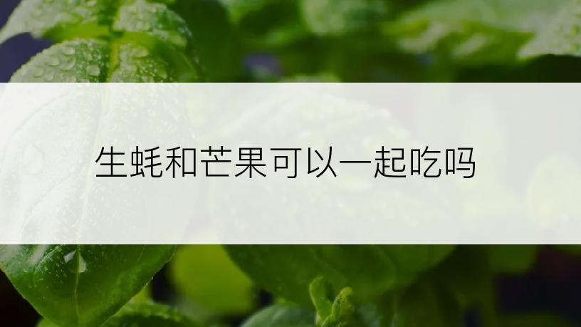 生蚝和芒果可以一起吃吗