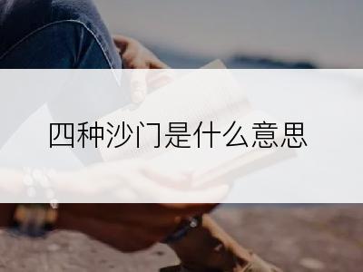 四种沙门是什么意思