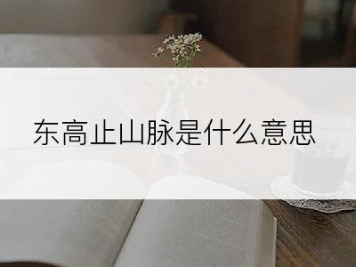 东高止山脉是什么意思