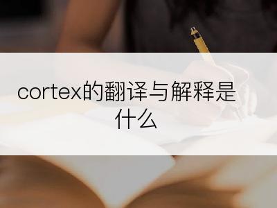 cortex的翻译与解释是什么