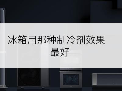 冰箱用那种制冷剂效果最好