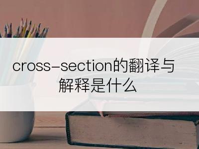 cross-section的翻译与解释是什么