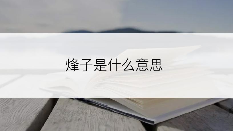 烽子是什么意思