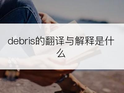 debris的翻译与解释是什么