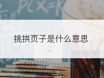 挑拱页子是什么意思