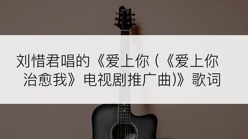 刘惜君唱的《爱上你 (《爱上你治愈我》电视剧推广曲)》歌词