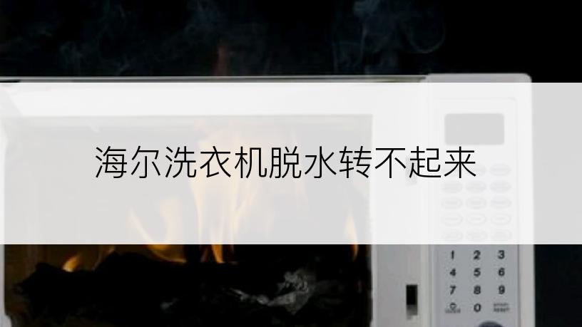 海尔洗衣机脱水转不起来