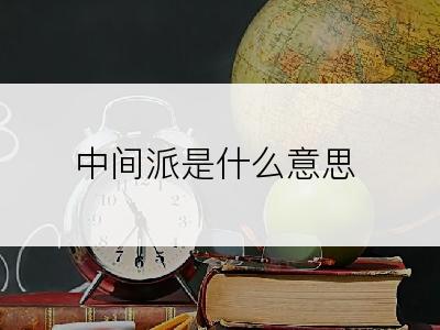 中间派是什么意思