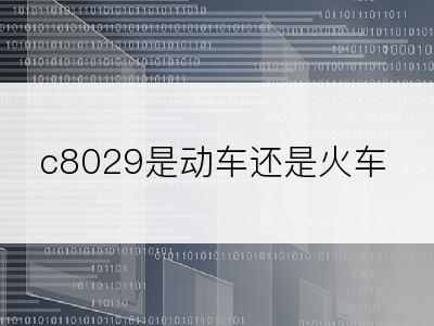 c8029是动车还是火车