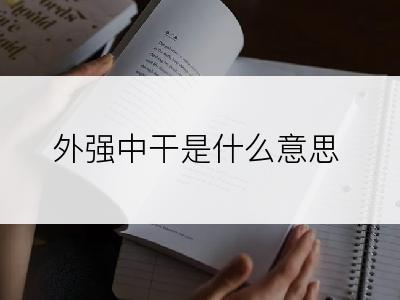 外强中干是什么意思