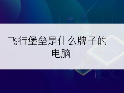 飞行堡垒是什么牌子的电脑