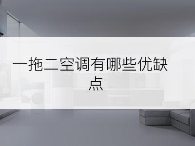 一拖二空调有哪些优缺点