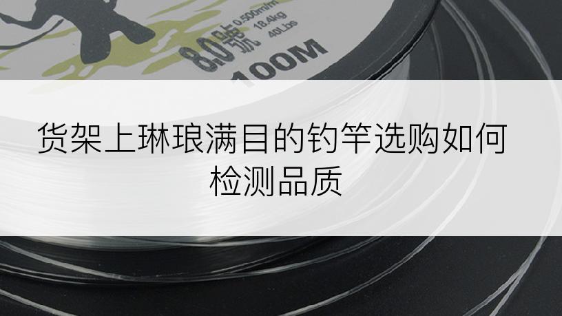 货架上琳琅满目的钓竿选购如何检测品质